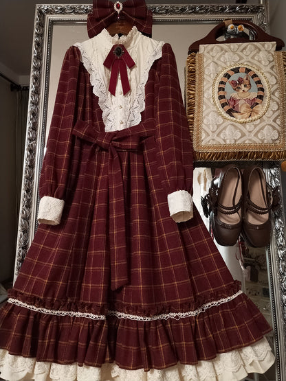 Miss Point - Rose Silhouette 3.0 - Plaid Vintage Classic Lolita OP
