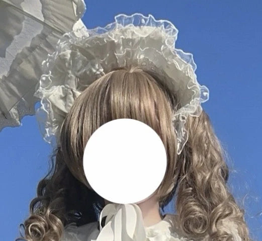 The Seventh Doll - Sweet Diary SP - Vintage Lolita Jumper Dress Petal-like Hem JSK Headdress Set