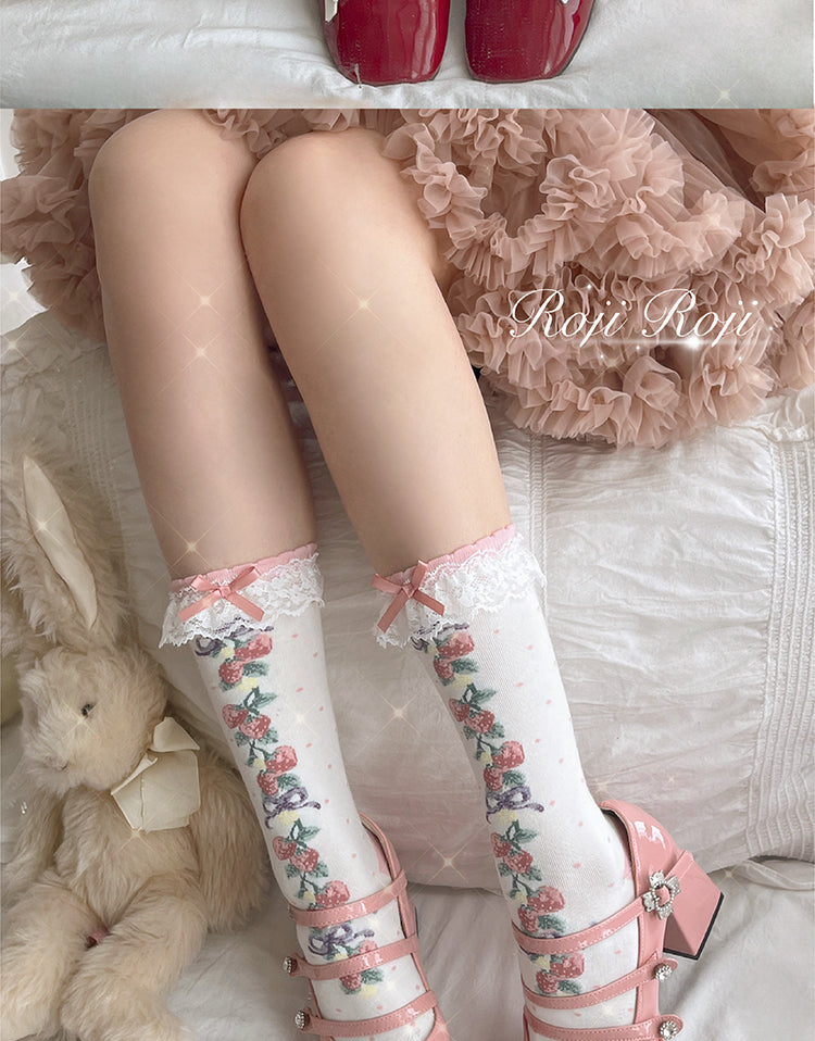 Roji Roji - Autumn Sweet Lolita Cotton Thigh-high Socks
