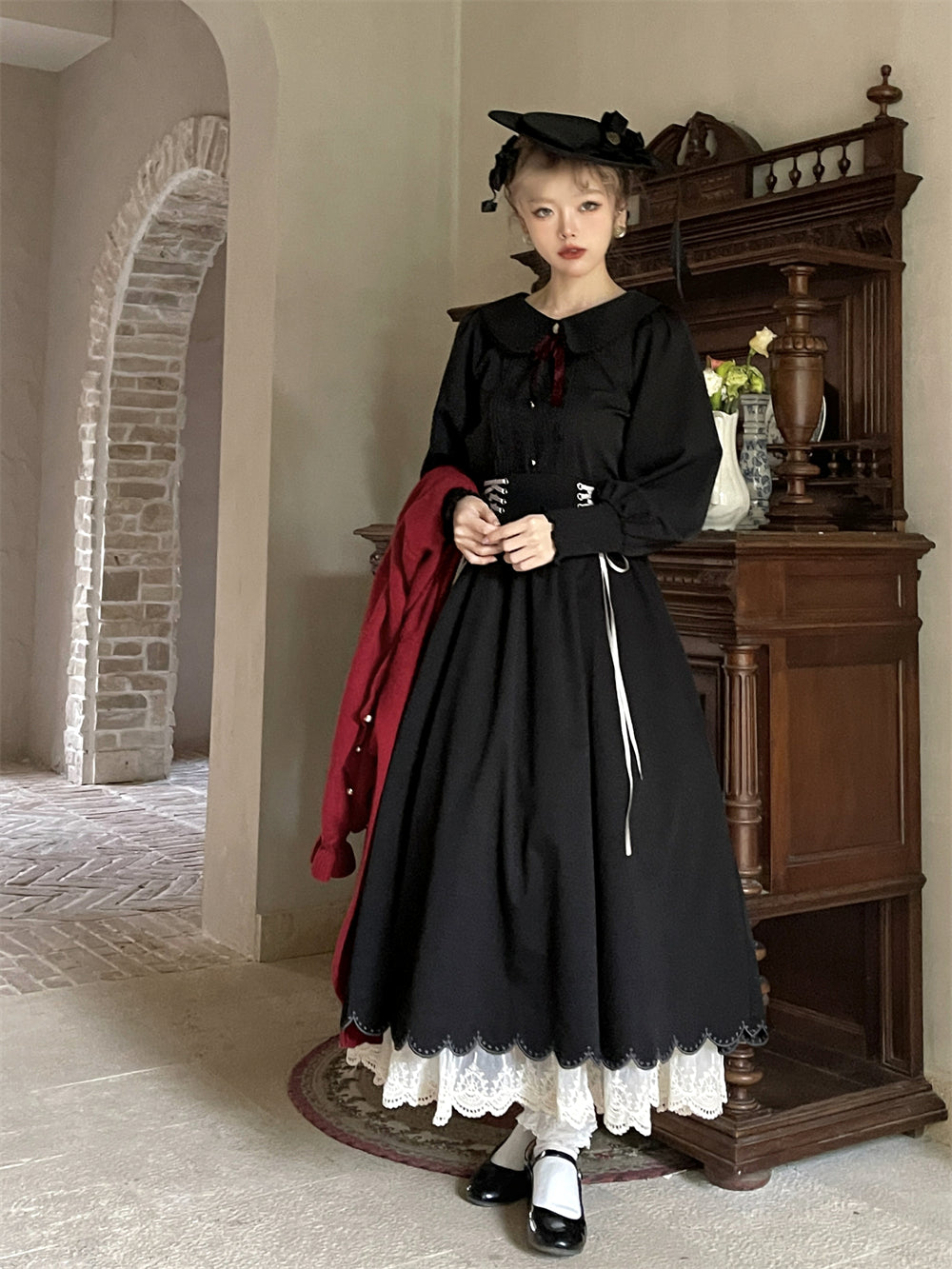 EESSILY - Countess's Autumn Tour - Retro Lolita Embroidery Long SK