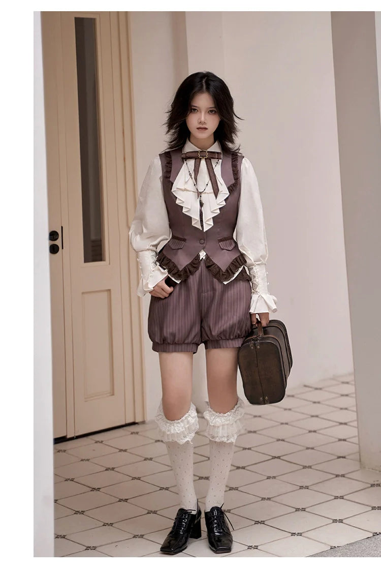 With PUJI - Ouji Lolita Shirt Bust-supporting JSK Dress