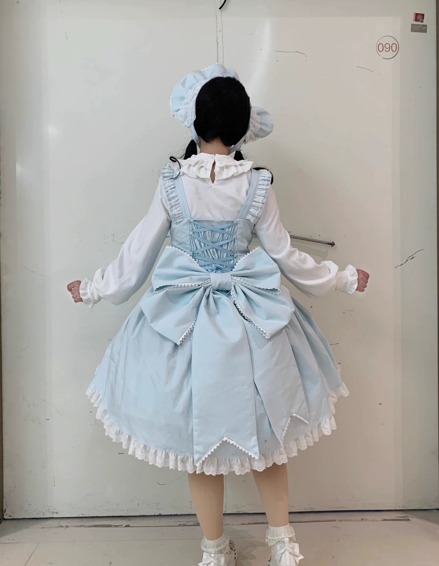 Chubby Cat Diary - Gryza - Plus Size Princess Lolita JSK, Cotton Tiered Ruffles