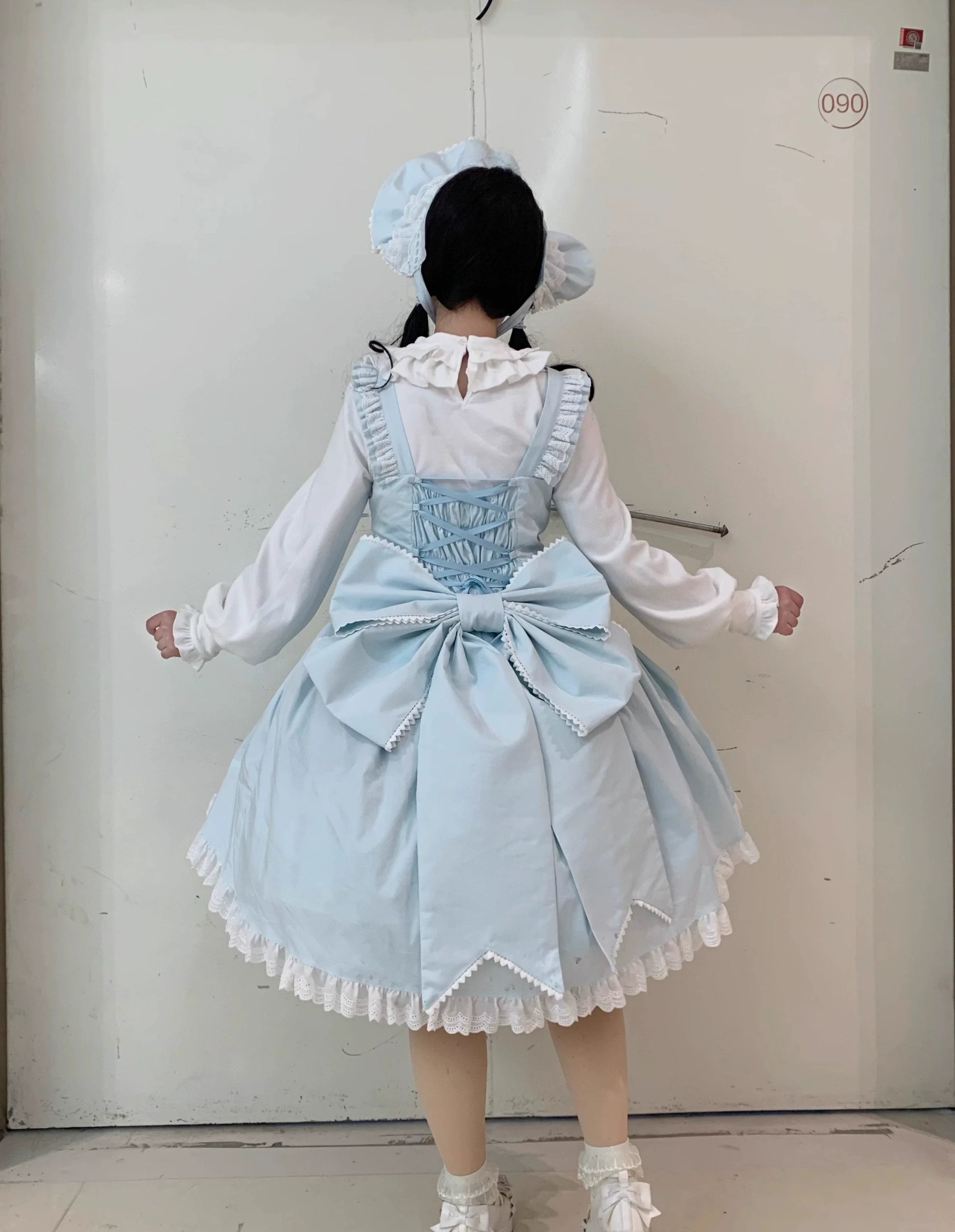 Chubby Cat Diary - Gryza - Plus Size Princess Lolita JSK, Cotton Tiered Ruffles