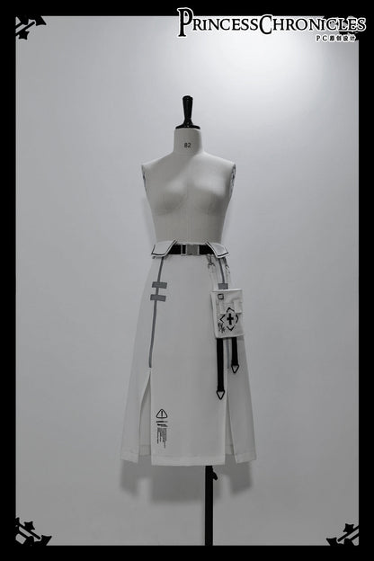Princess Chronicles - Dry sea and Ashlar - Techwear-inspired White Cloak Set