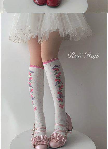 Roji Roji - Autumn Sweet Lolita Cotton Thigh-high Socks