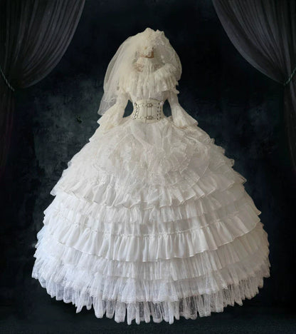 Teddy Bear - Halloween Gothic Wedding Lolita OP Dress