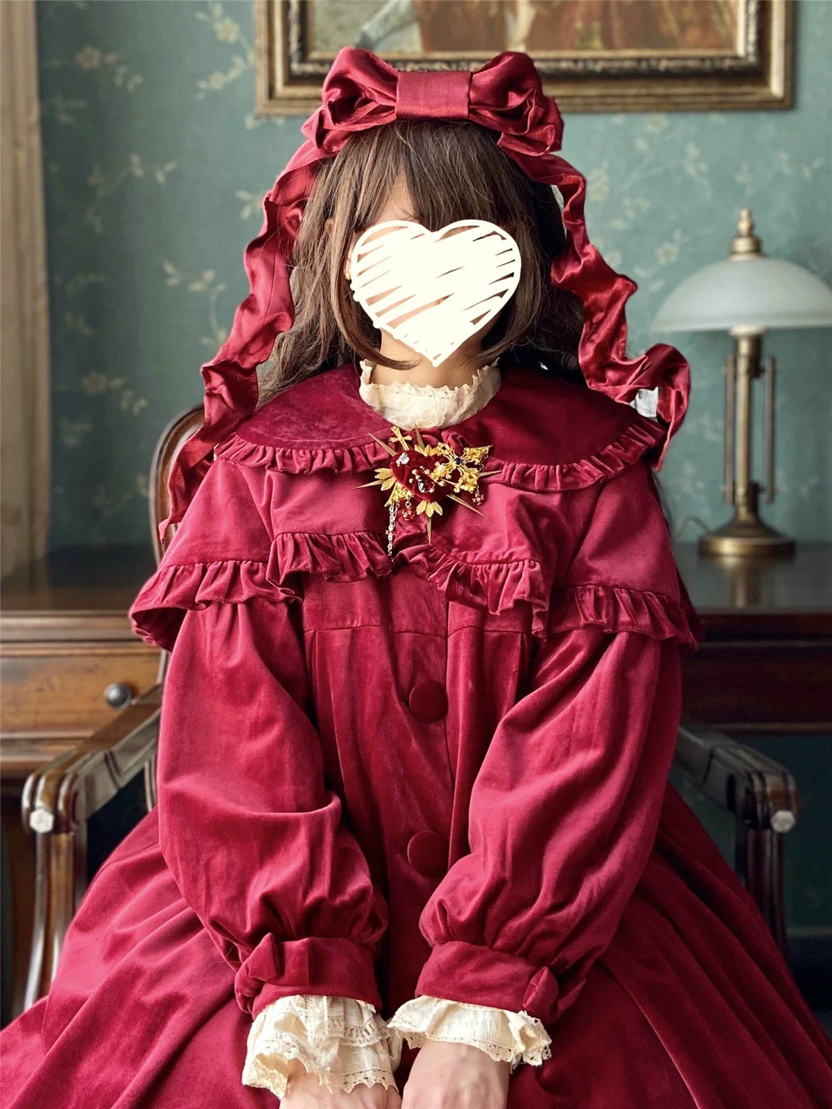 Dark Star Island - Winter Lolita Cape Velvet Antique Lolita Coat