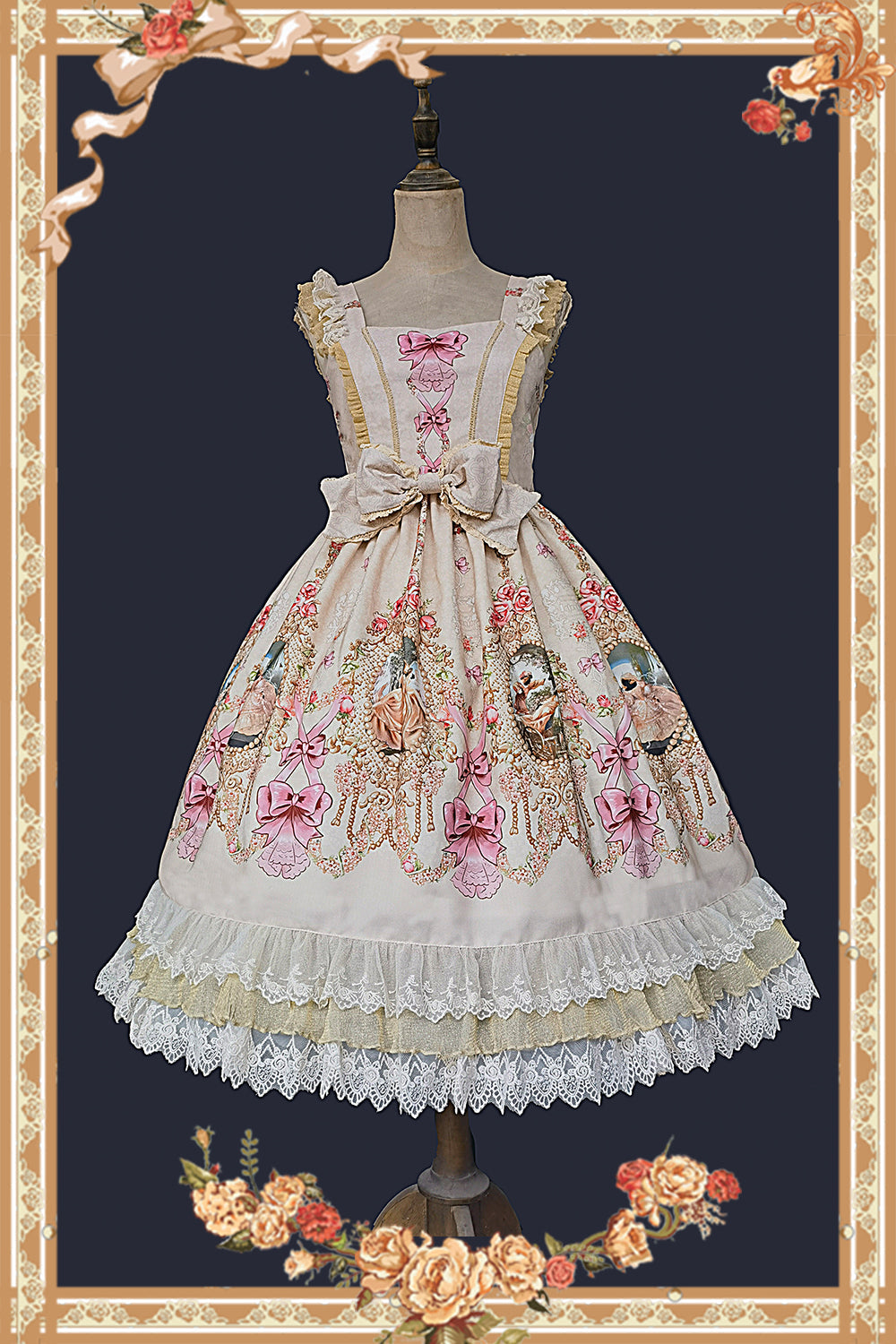 Infanta - Fairytale Town Prom - Printed Tea Party Classic Lolita JSK Suit