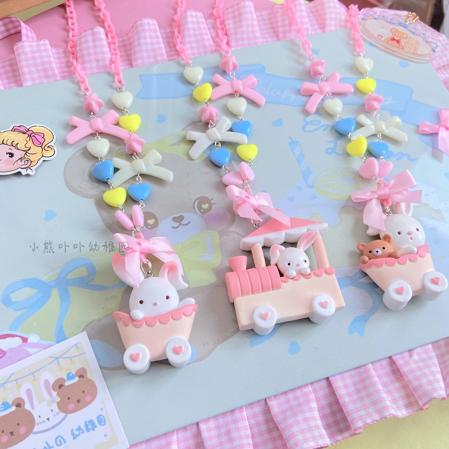 Bear Doll - Sweet Lolita Rabbit Necklace Sweater Chain JK Accessories