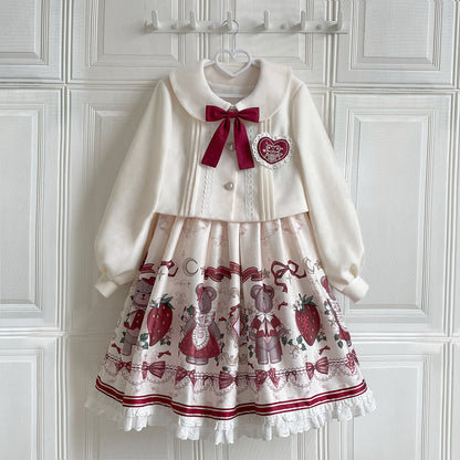 Designer's Gift - Christmas New Year Winter Lolita JSK Coat Set