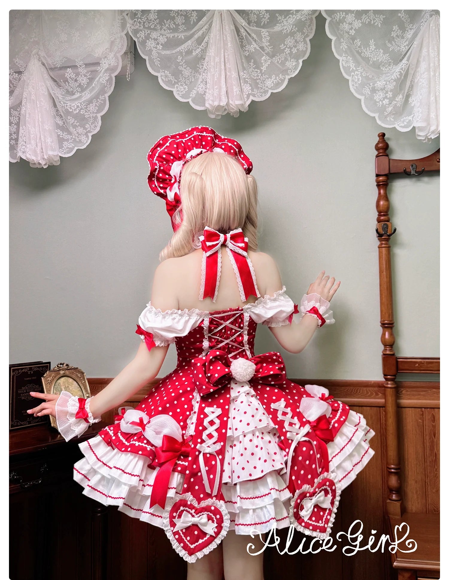 Alice Girl - Old School Polka Dots - Halter Neck Sweet Lolita OP Dress