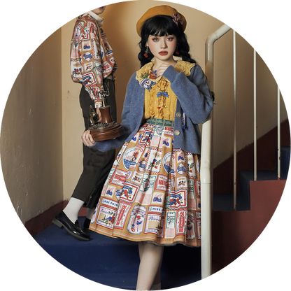 Miss Point - Strawberry Rose - Vintage American High Waist Lolita SK