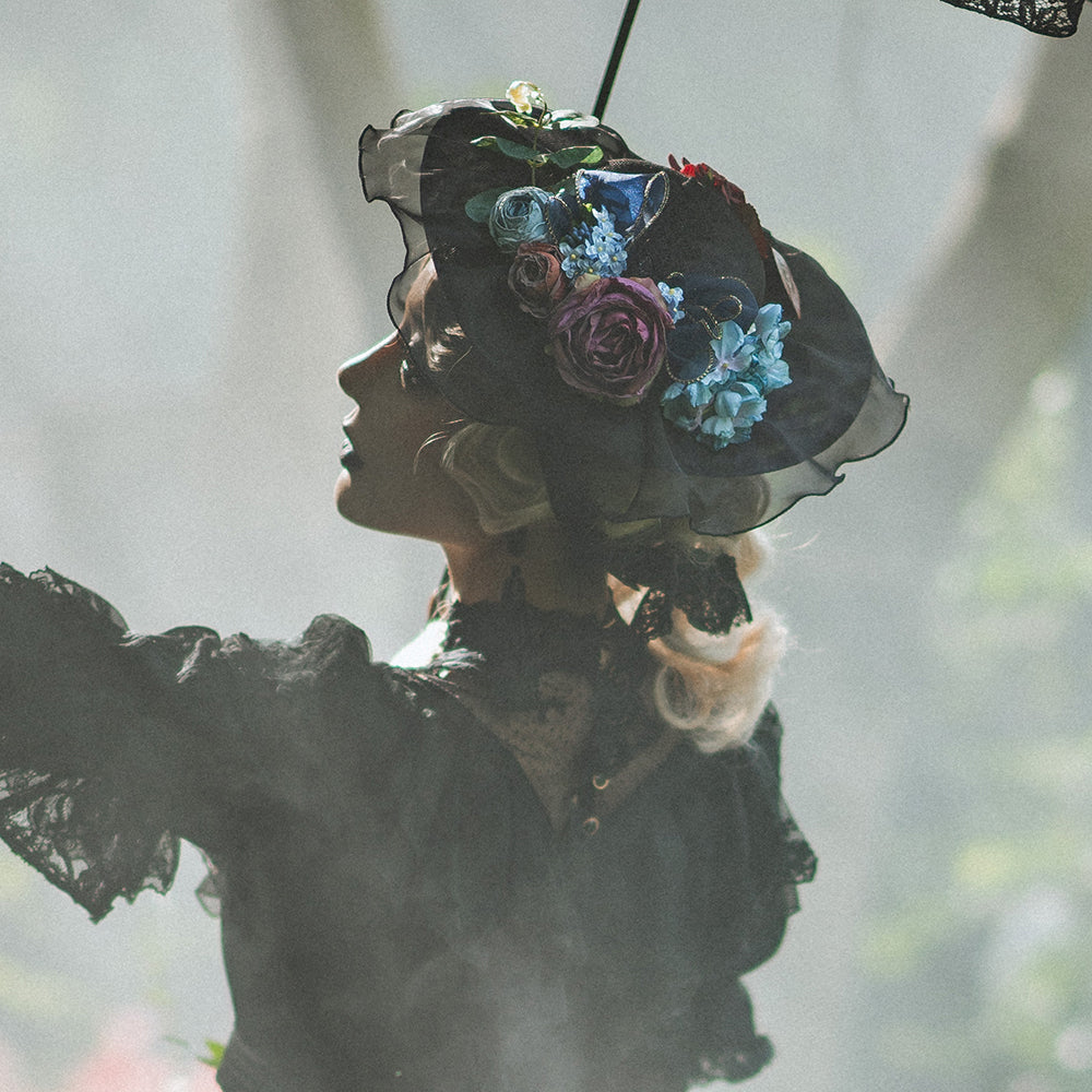 Miss Point - Woody Rose - Elegant Flower Lolita Hat