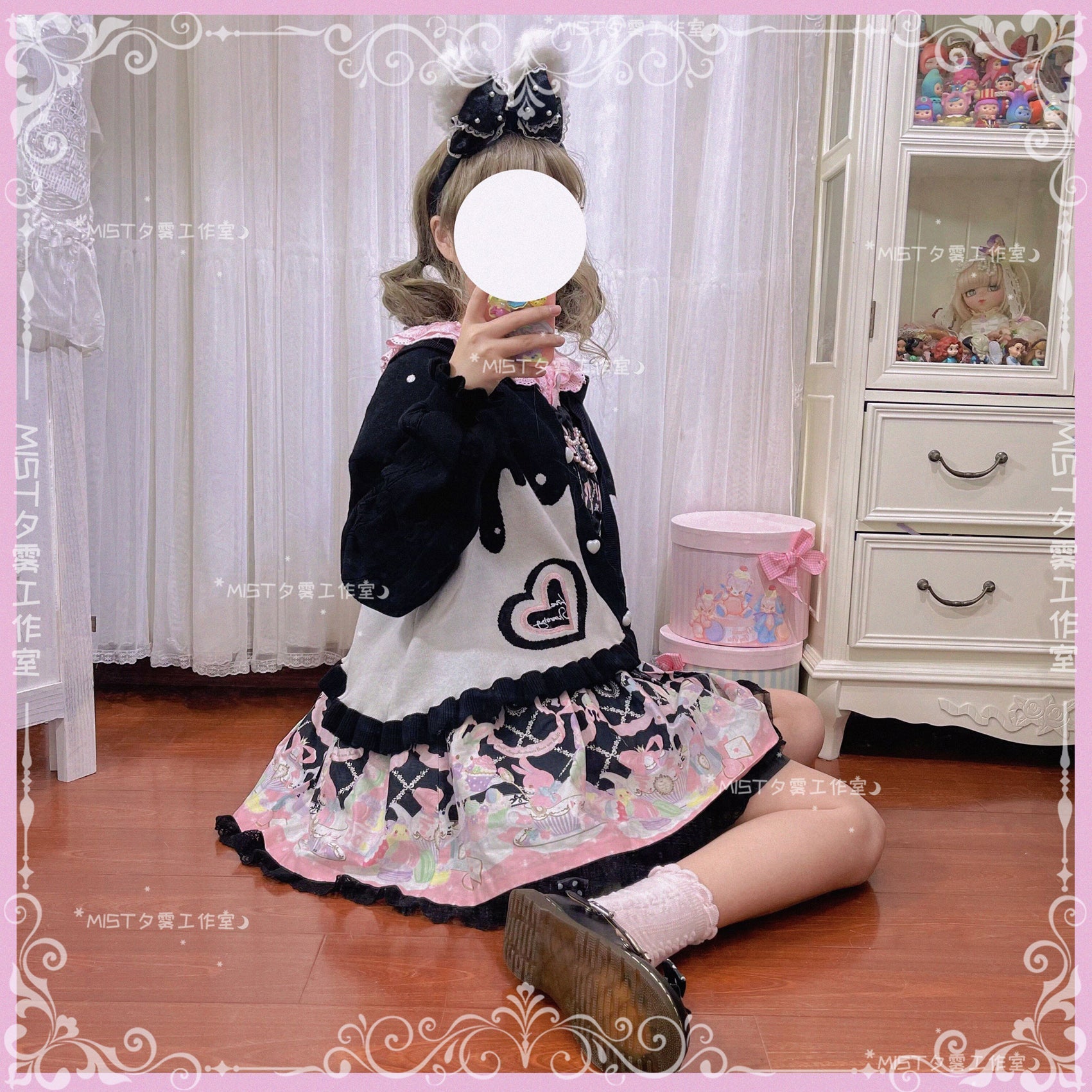 MIST - Beating Heart - Sweet Lolita Thick Sweater Coat Puff Sleeve