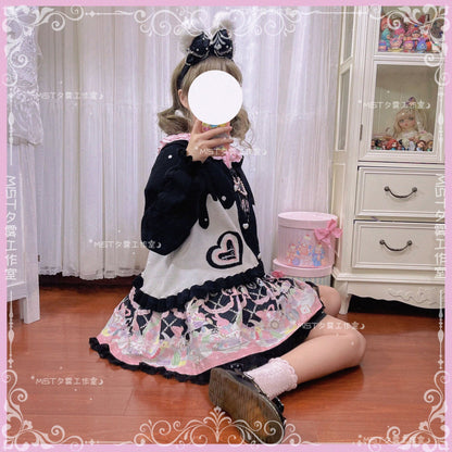 MIST - Beating Heart - Sweet Lolita Thick Sweater Coat Puff Sleeve