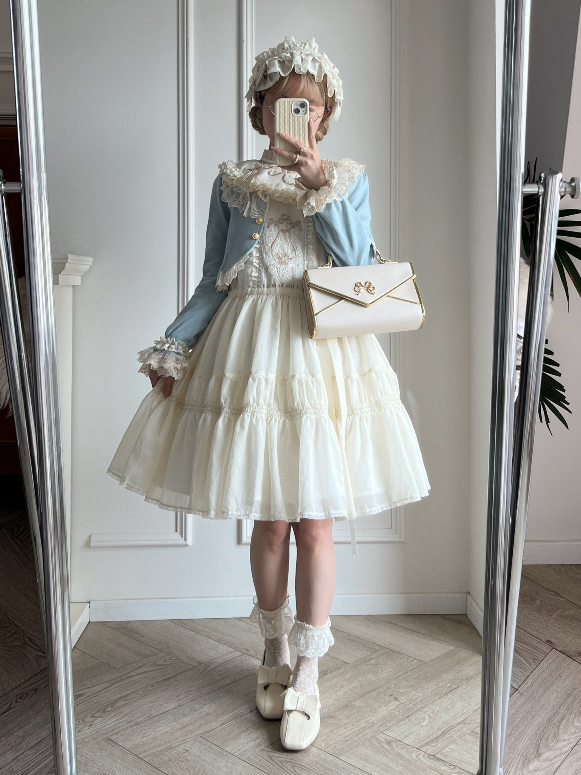 Unideer - Prelude - Elegant Lolita Bolero Jacket with Lace Ruffle Frill