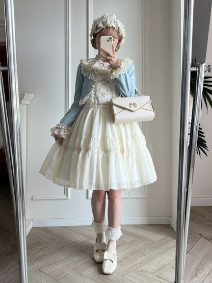 Unideer - Prelude - Elegant Lolita Bolero Jacket with Lace Ruffle Frill