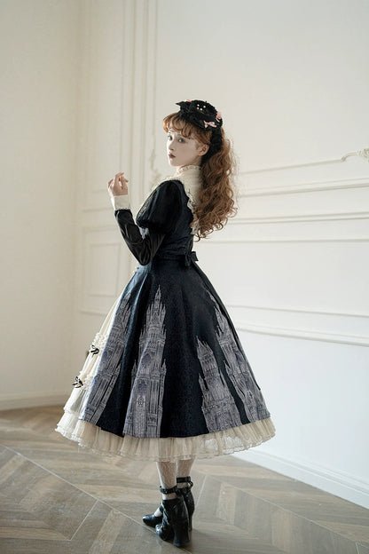 Letters from Unknown Star - Church Bell - Elegant Lolita OP Dress Long Sleeve Spring Autumn
