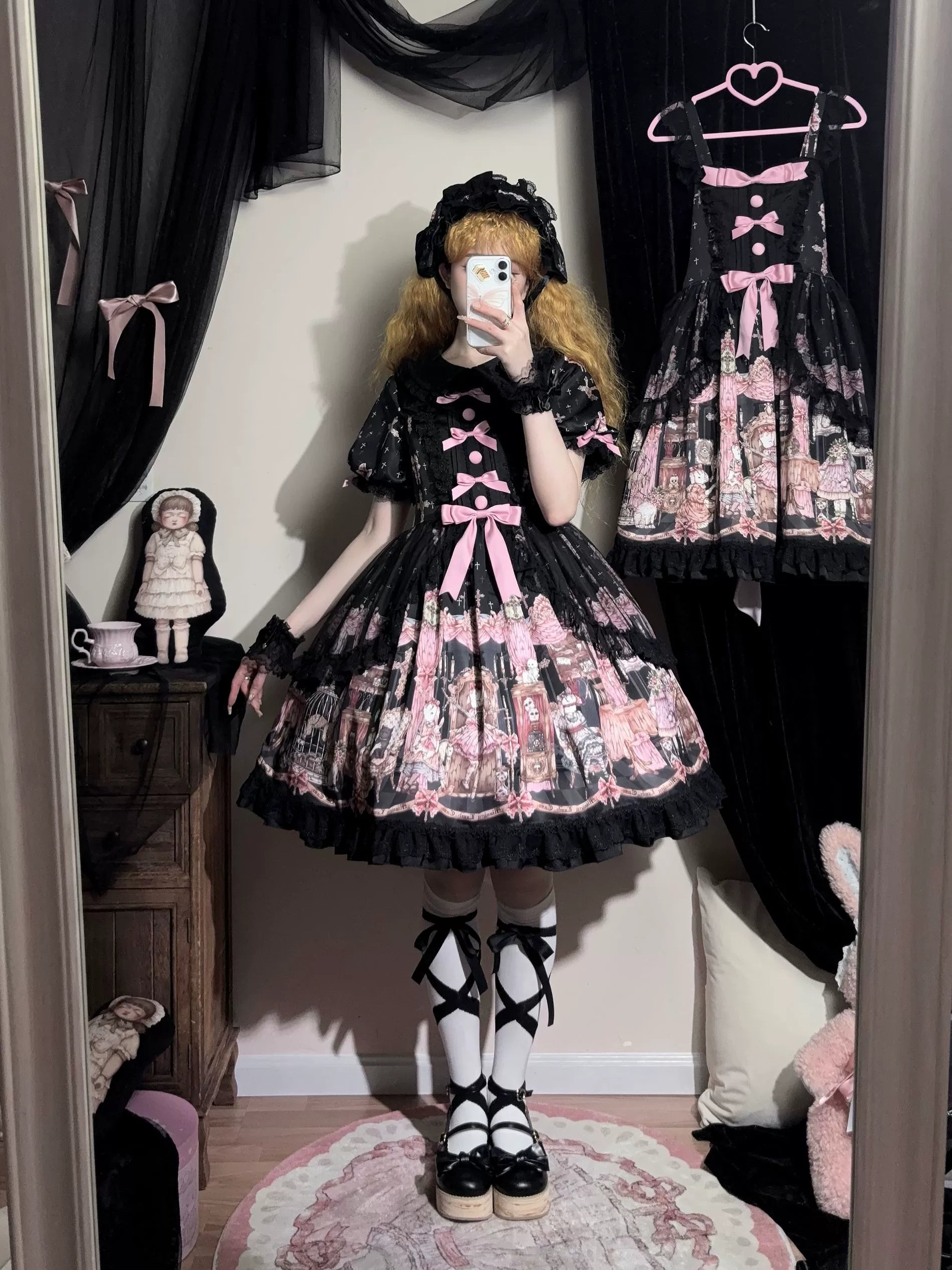 Uncle's Workshop - Missing Lamb Case - Gothic Lolita Dress Set with Sheep Prints