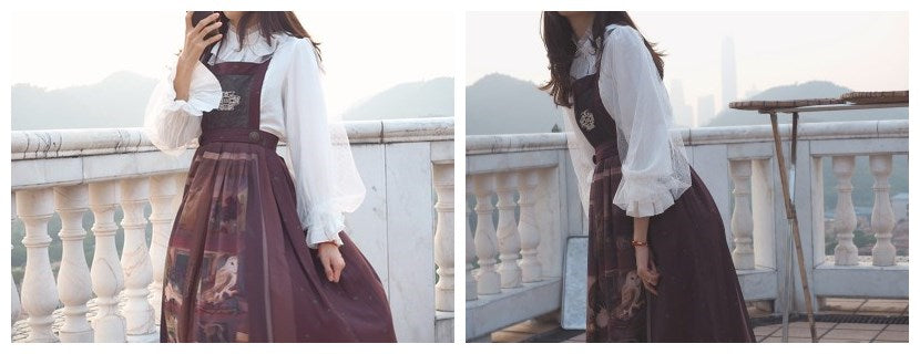 Kencrlo - Dim Moonlight - Classic Lolita Chiffon Yarn Inner Blouse