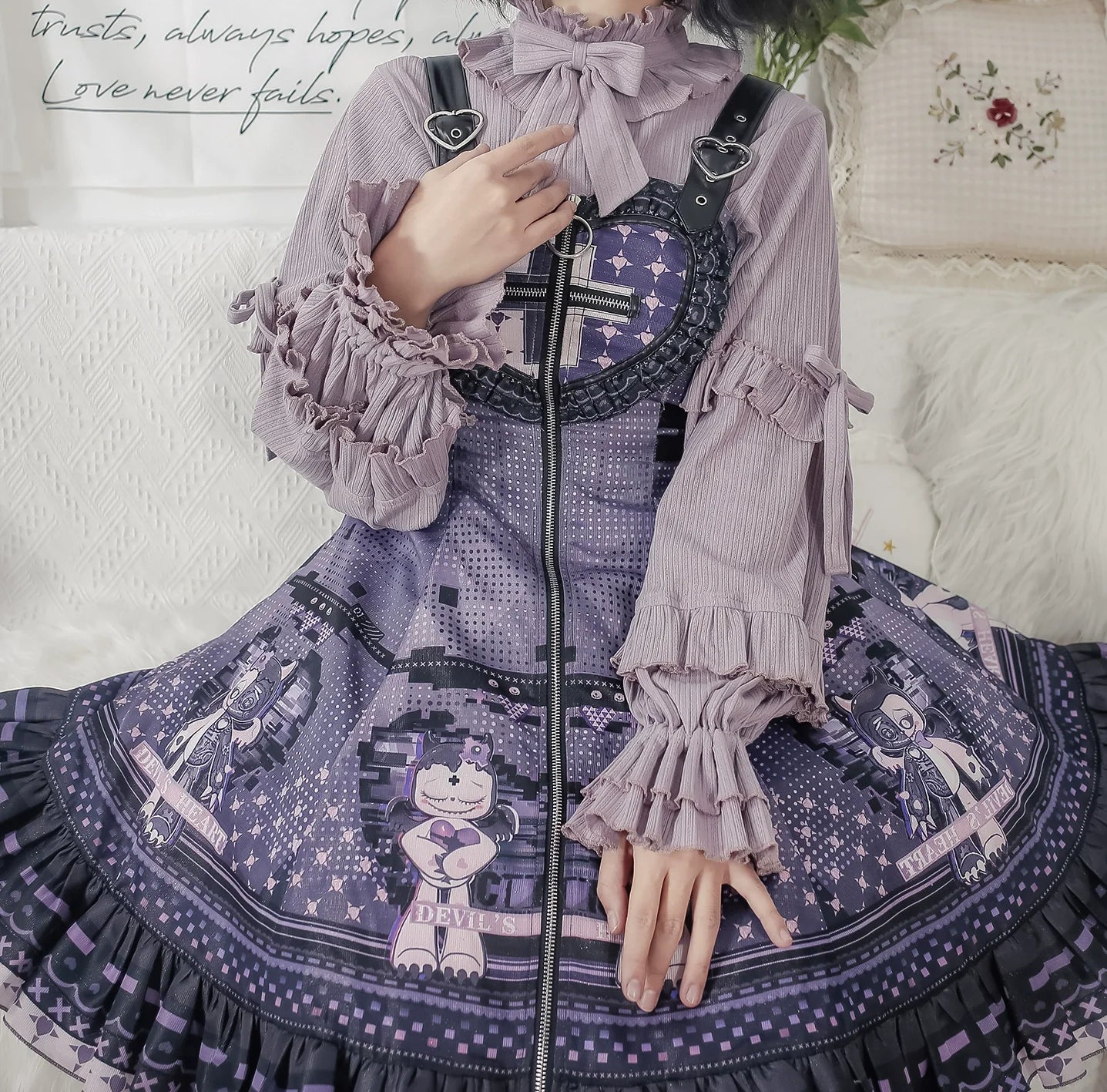 MIST - First Snow - Sweet Lolita Sweater Winter Puff Sleeve Knitting Innerwear