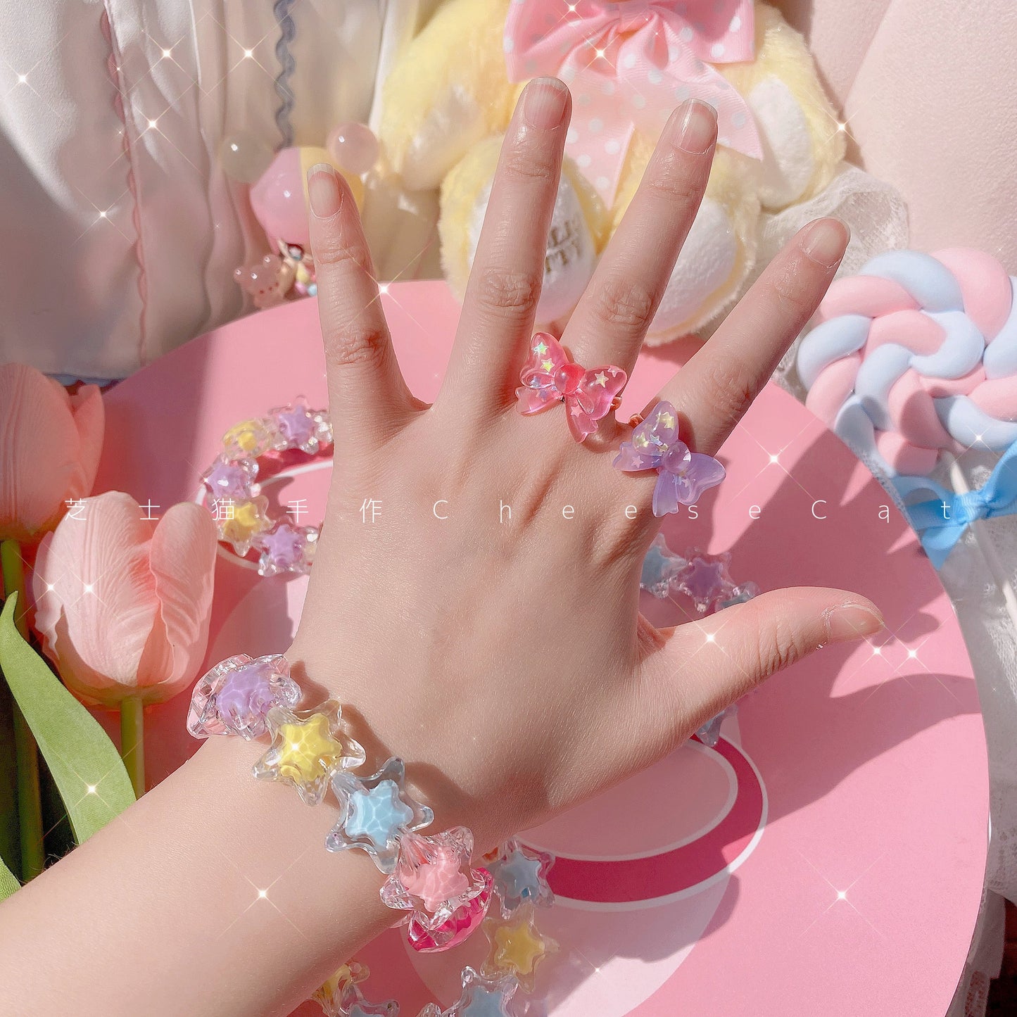 Cheese Cat - Buling Crystal Summer LolitaSweet Bracelet