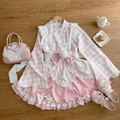 Hanguliang - Kawaii Lolita OP Dress Maid Lolita Summer Dress