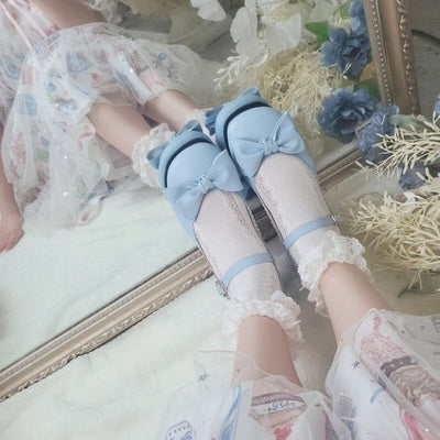 Sosic - Kawaii Lolita Bow Falt Shoes