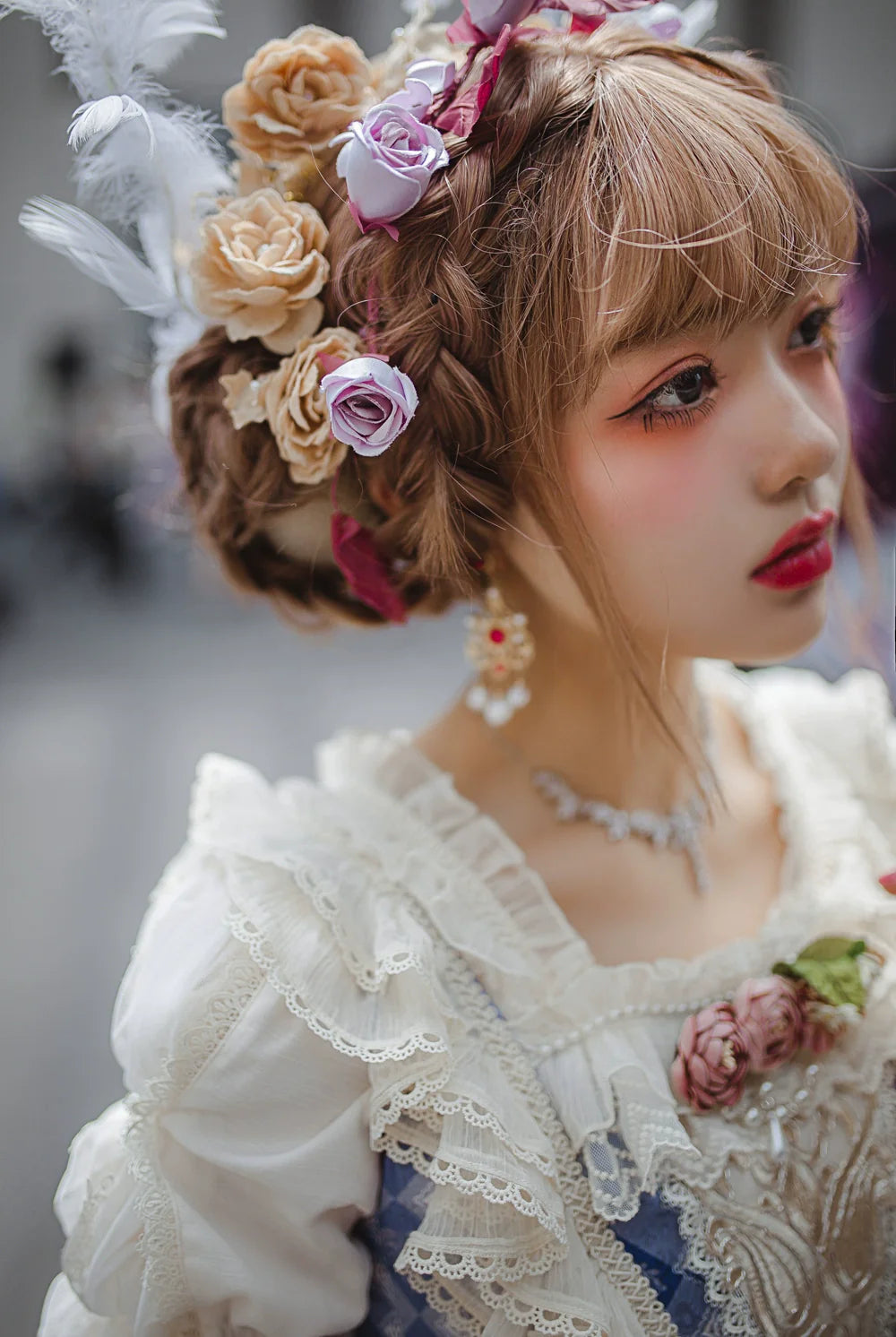 Miss Point - Elizabeth Meow - Classic Lolita Blouse Lotus Root Sleeve Lolita Shirt