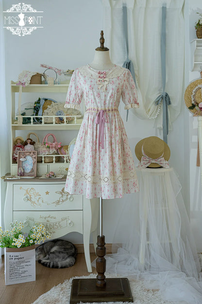 Miss Point - Customized Elegant Lolita OP Dress Cute Daily Girl Short Lolita Dress