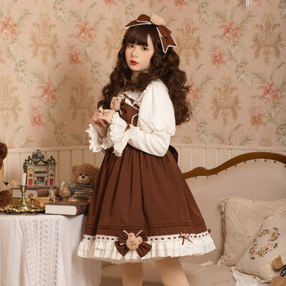 Eieyomi - Mousse Bear Kawaii Princess Jumper Dress