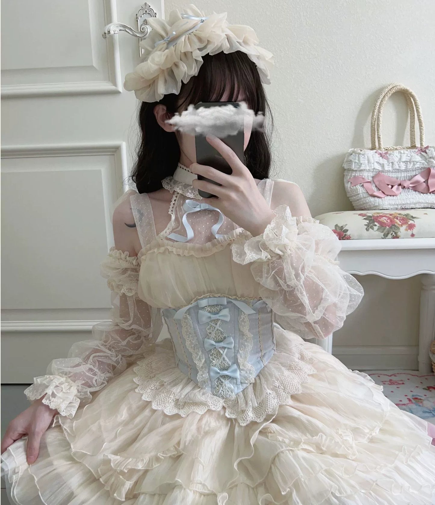 Original Design - Heart Flutter Love - Sweet Lolita Accessoriy Set and Inner Wear Multicolors