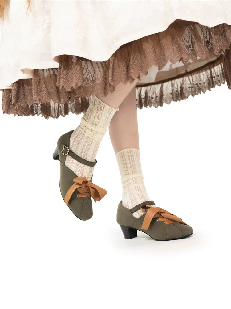 MR.Qiutian - Pictorial Girl - Han Lolita Shoes Retro Lolita Chinese Style Shoes
