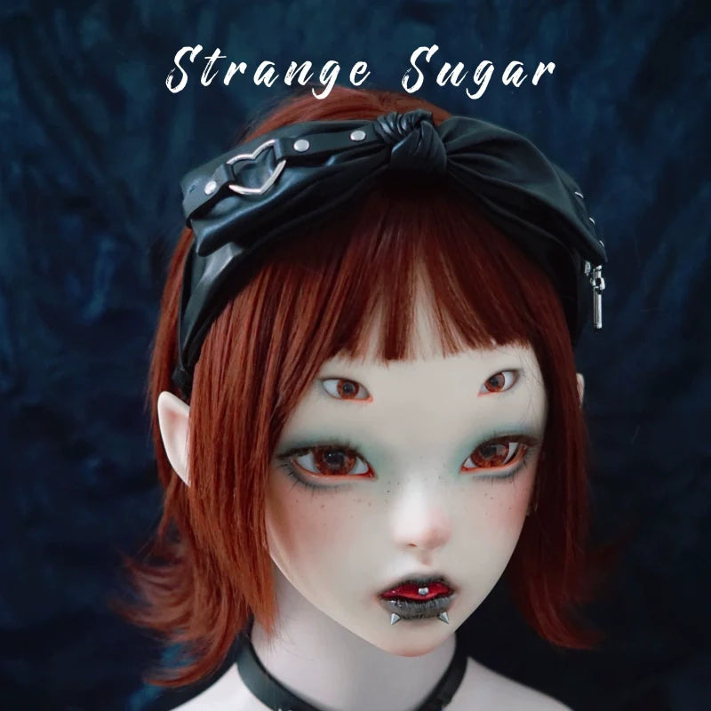 Strange Sugar - Gothic Lolita KC Faux Leather Punk Lolita Hair Accessories