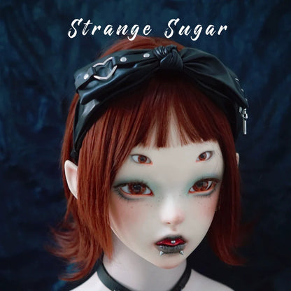 Strange Sugar - Gothic Lolita KC Faux Leather Punk Lolita Hair Accessories