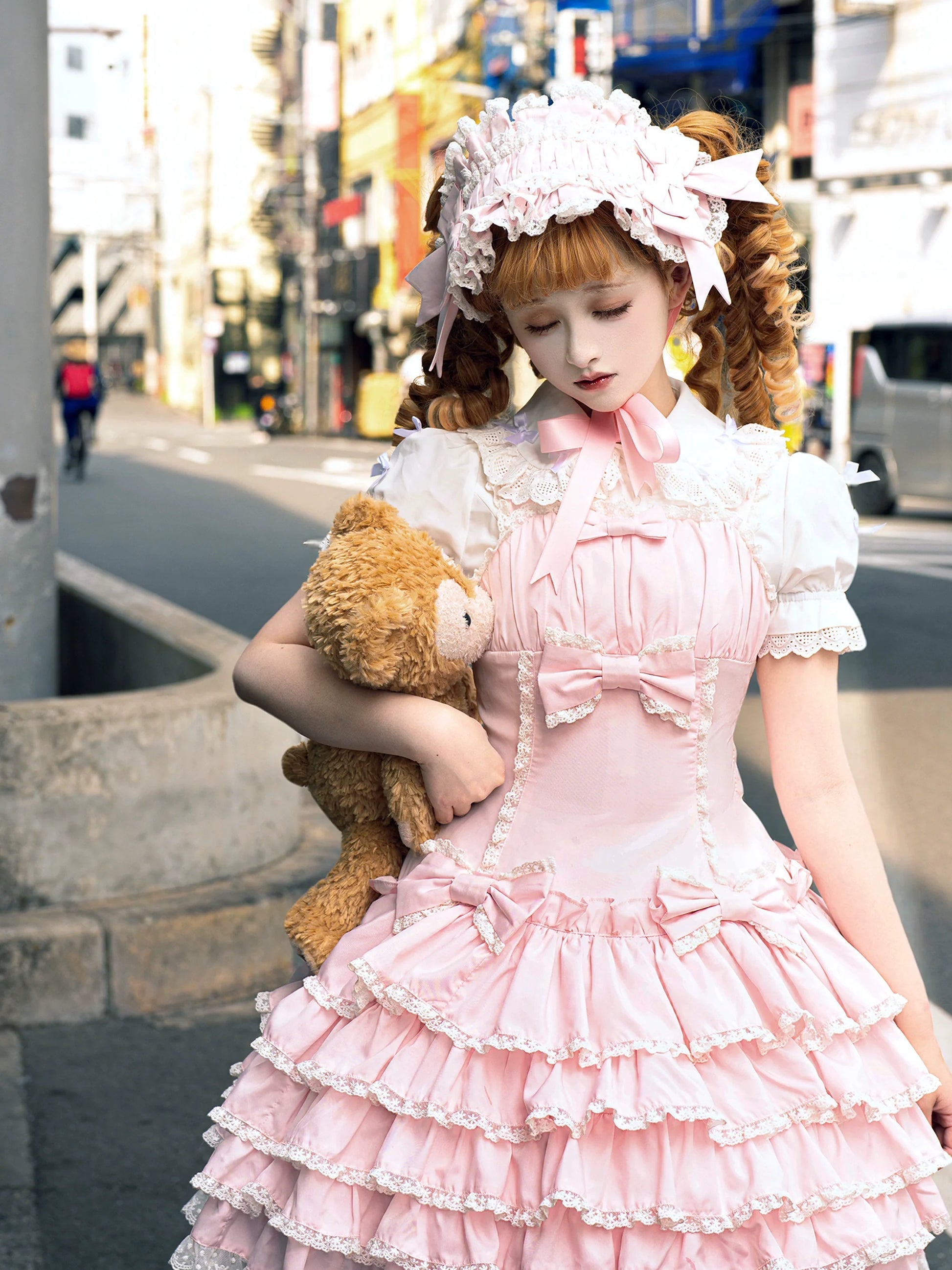 Nn Star - Half Sugar Ism - Sweet Lolita JSK Low Waist Dress With Tiered Hem
