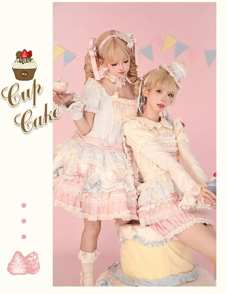 Mademoiselle Pearl - Cup Cake - Sweet Lolita OP Dress Kawaii Lolita JSK SK