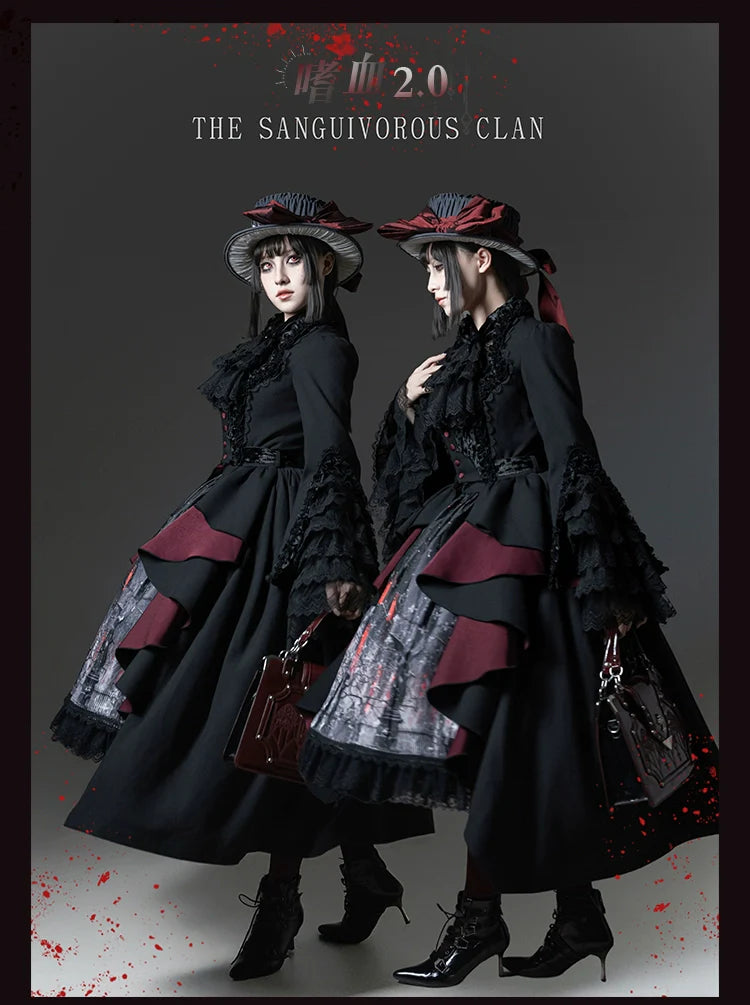 TALEBRINGER - The Sanguivorous Clan 2.0 - Gothic Lolita Coat, Blouse & SK