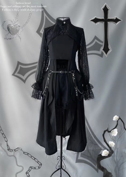 Your Highness - Nun Lolita Gothic OP Dress Full Set