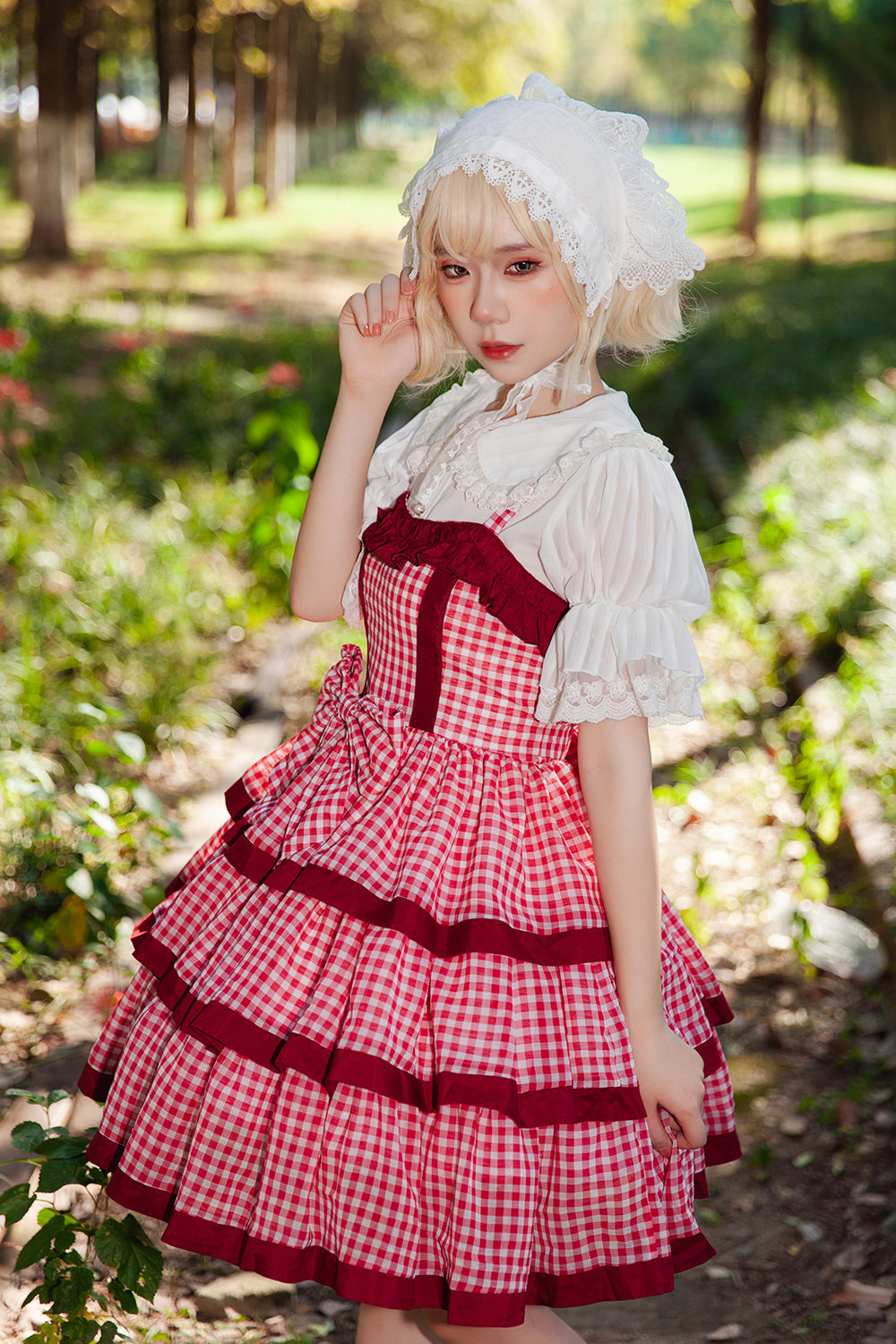 Infanta - Cloth Cat - Kawaii Lolita JSK Multi-Color Tiered Ruffles Dress