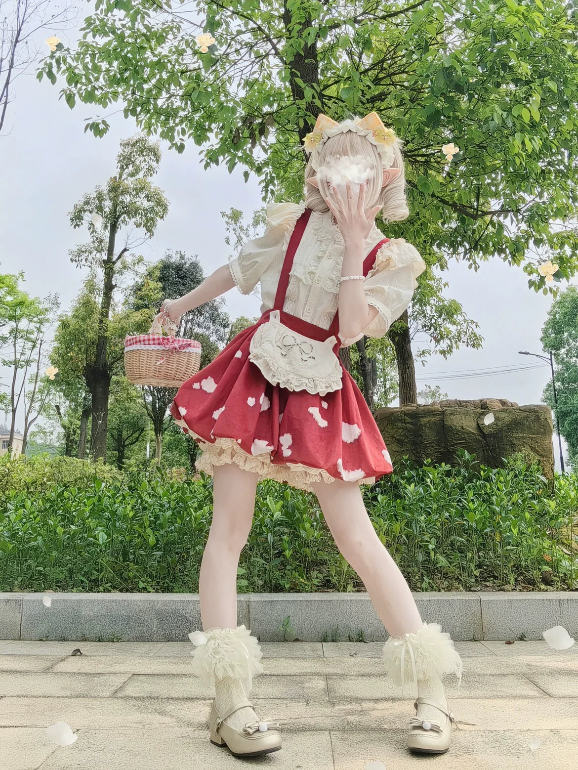 DMFS Lolita - Sweet Lolita Blouse Cotton Summer Short Sleeve Shirt