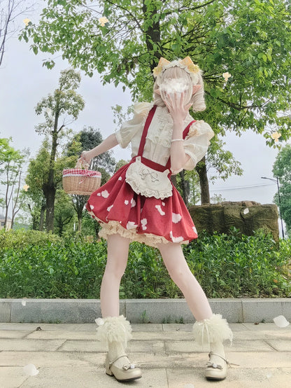 DMFS Lolita - Sweet Lolita Blouse Cotton Summer Short Sleeve Shirt