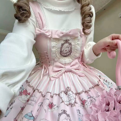 MeowMeow - Rabbit Collection Box - Bunny Print Kawaii Lolita JSK Dress, 3 Colors