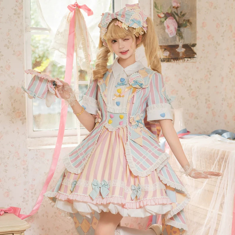 Sakurahime - Werid Theatre - Sweet Lolita Blackpink Stripe OP