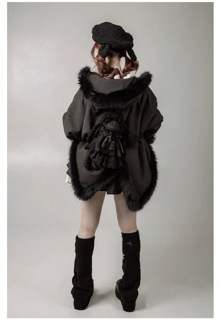 With PUJI - Puppet Box - Kawaii Lolita Bag Lamb Kitten Detachable Bag Dress Hat