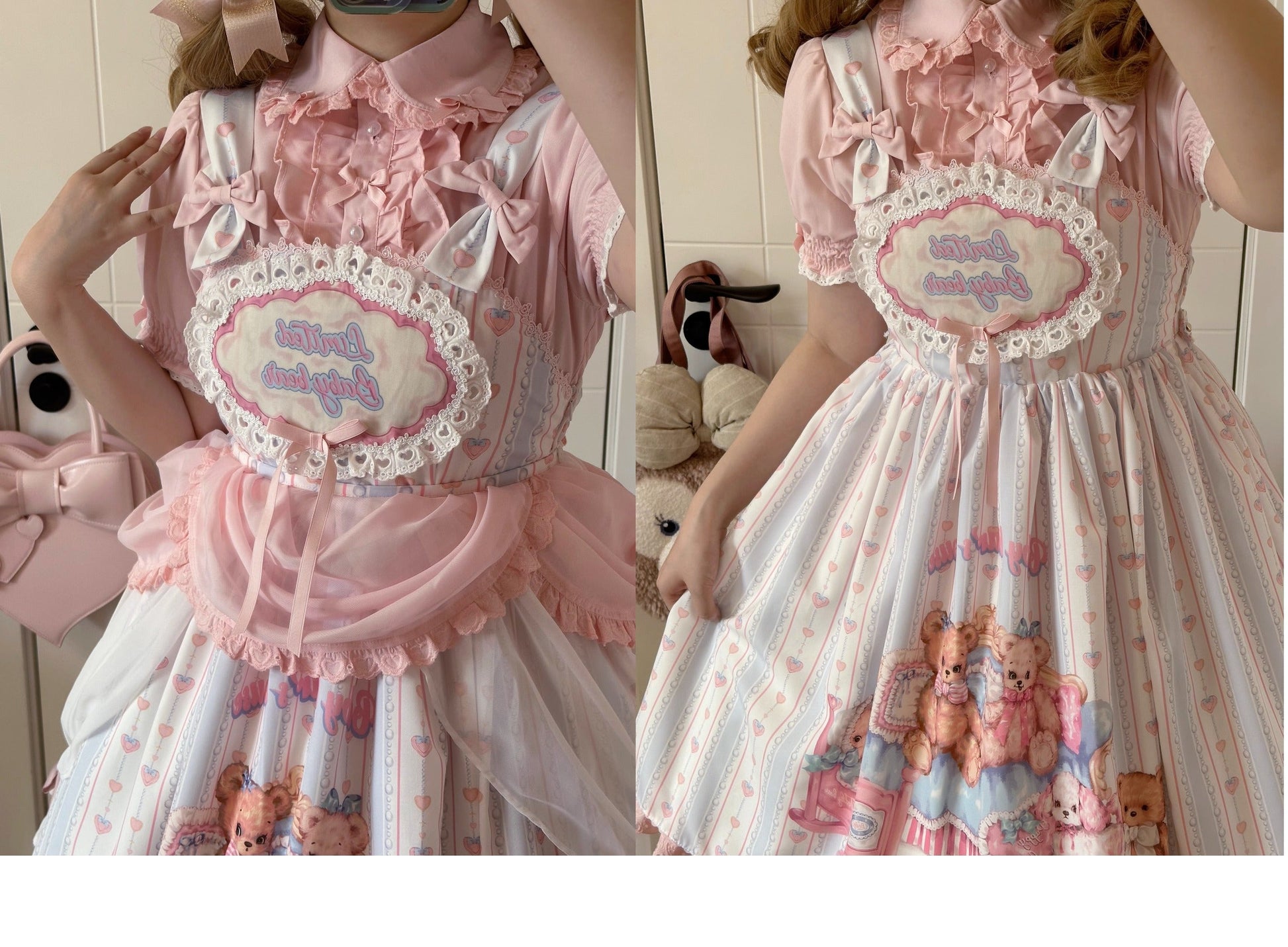 Eternity Spring - Barbie Bear - Sweet Lolita Bear Print JSK and OP
