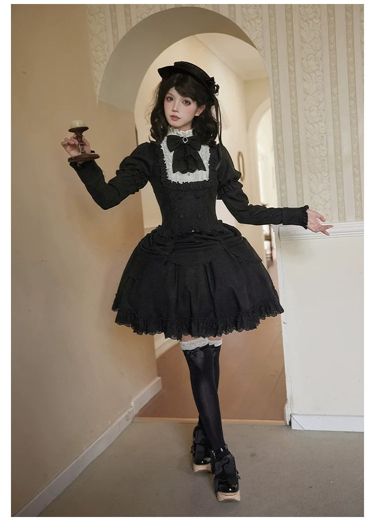 With PUJI - Fog City Time Difference - Classic Lolita SK & Blouse Suit