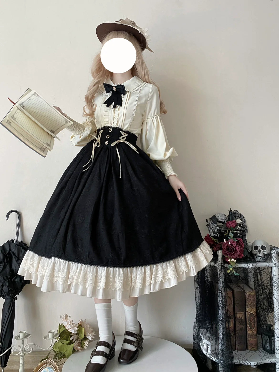 DMFS Lolita - Classic Lolita Blouse Mutton Sleeves Lolita Shirt