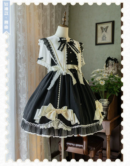 Forest Fluorescent Carps - Sleep Star - Sweet Lolita OP Dress, Long / Short Sleeve