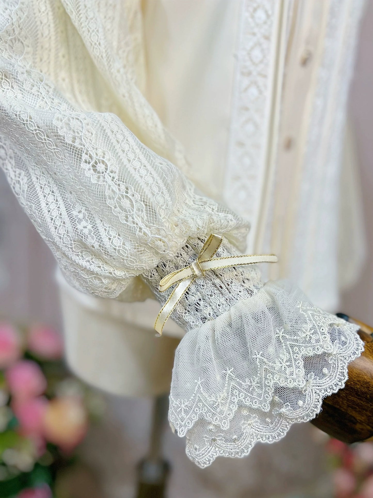 DMFS Lolita - Vintage Lolita Mutton Leg Sleeve Blouse Doll Collar Shirt